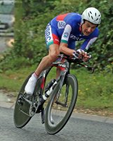 Time trialling in the rain